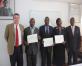 From left to right: Ambassador Delahousse, Kelvin Manunure, Richard Ngomanyuni, Mrs Chipunza and Prof Mwenje 